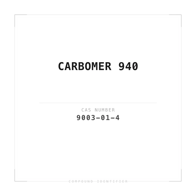 Carbomer 940 compound identifier
